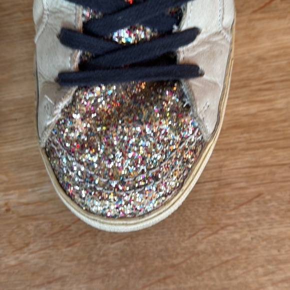 Golden Goose Slide Sneakers Cream / Multi Glitter Size 40 - Pre Owned - Picture 16 of 17